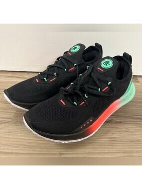 NEW Under Armour Unisex Curry Flow Go Running Shoe 'Black Antifreeze' SZ 5.5